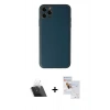 MARSİLYAN™- iPhone 11 Pro Max Kılıf Yadigar Klasik - Siyah Seramik Nano Ekran Koruyucu + Kamera Lens Koruma Cam - SF