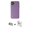 MARSİLYAN™- iPhone 11 Pro Max Kılıf Yadigar Klasik - Siyah Seramik Nano Ekran Koruyucu + Rainbow Kamera Lens Koruma Cam - YL