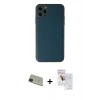 MARSİLYAN™- iPhone 11 Pro Max Kılıf Yadigar Klasik - Siyah Seramik Nano Ekran Koruyucu + Rainbow Kamera Lens Koruma Cam - YL
