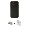MARSİLYAN™- iPhone 11 Pro Max Kılıf Yadigar Klasik - Siyah Seramik Nano Ekran Koruyucu + Rainbow Kamera Lens Koruma Cam - YL