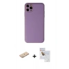 MARSİLYAN™- iPhone 11 Pro Max Kılıf Yadigar Klasik - Siyah Seramik Nano Ekran Koruyucu + Renkli Kamera Lens Koruma Cam - YL