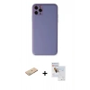 MARSİLYAN™- iPhone 11 Pro Max Kılıf Yadigar Klasik - Siyah Seramik Nano Ekran Koruyucu + Renkli Kamera Lens Koruma Cam - YL