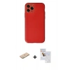 MARSİLYAN™- iPhone 11 Pro Max Kılıf Yadigar Klasik - Siyah Seramik Nano Ekran Koruyucu + Renkli Kamera Lens Koruma Cam - YL