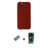 MARSİLYAN™- iPhone 11 Pro Max Kılıf Yadigar Yansıma Serisi - Şeffaf 360 Full Body Arka Koruyucu + Gümüş Shine Kamera Lens Koruma Cam