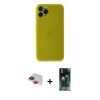 MARSİLYAN™- iPhone 11 Pro Max Kılıf Yadigar Yansıma Serisi - Şeffaf 360 Full Body Arka Koruyucu + Pers Alüminyum Kamera Lens - KI