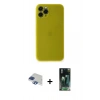 MARSİLYAN™- iPhone 11 Pro Max Kılıf Yadigar Yansıma Serisi - Şeffaf 360 Full Body Arka Koruyucu + Pers Alüminyum Kamera Lens - LT