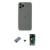 MARSİLYAN™- iPhone 11 Pro Max Kılıf Yadigar Yansıma Serisi - Şeffaf 360 Full Body Arka Koruyucu + Metal Kamera Lens Koruma Cam - SH
