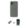 MARSİLYAN™- iPhone 11 Pro Max Kılıf Yadigar Yansıma Serisi - Şeffaf 360 Full Body Arka Koruyucu + Metal Kamera Lens Koruma Cam - MI
