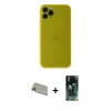 MARSİLYAN™- iPhone 11 Pro Max Kılıf Yadigar Yansıma Serisi - Şeffaf 360 Full Body Arka Koruyucu + Rainbow Kamera Lens Koruma Cam - GD