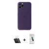 MARSİLYAN™- iPhone 11 Pro Max Kılıf Yadigar Yansıma Serisi - Şeffaf Pasifik Cam Ekran Koruyucu + Kamera Lens Koruma Cam - SF