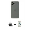MARSİLYAN™- iPhone 11 Pro Max Kılıf Yadigar Yansıma Serisi - Şeffaf Pasifik Cam Ekran Koruyucu + Kamera Lens Koruma Cam - SF