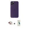 MARSİLYAN™- iPhone 11 Pro Max Kılıf Yadigar Yansıma Serisi - Şeffaf Pasifik Cam Ekran Koruyucu + Pers Alüminyum Kamera Lens - KI