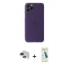 MARSİLYAN™- iPhone 11 Pro Max Kılıf Yadigar Yansıma Serisi - Şeffaf Pasifik Cam Ekran Koruyucu + Pers Alüminyum Kamera Lens - SH