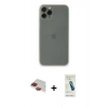 MARSİLYAN™- iPhone 11 Pro Max Kılıf Yadigar Yansıma Serisi - Şeffaf Pasifik Cam Ekran Koruyucu + Pers Alüminyum Kamera Lens - KI