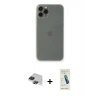 MARSİLYAN™- iPhone 11 Pro Max Kılıf Yadigar Yansıma Serisi - Şeffaf Pasifik Cam Ekran Koruyucu + Pers Alüminyum Kamera Lens - SH