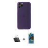 MARSİLYAN™- iPhone 11 Pro Max Kılıf Yadigar Yansıma Serisi - Siyah 18D Cam Ekran Koruyucu + Şeffaf Kamera Lens Koruma Cam