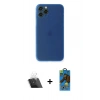 MARSİLYAN™- iPhone 11 Pro Max Kılıf Yadigar Yansıma Serisi - Siyah 18D Cam Ekran Koruyucu + Şeffaf Kamera Lens Koruma Cam