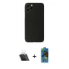 MARSİLYAN™- iPhone 11 Pro Max Kılıf Yadigar Yansıma Serisi - Siyah 18D Cam Ekran Koruyucu + Şeffaf Kamera Lens Koruma Cam
