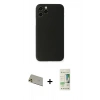 MARSİLYAN™- iPhone 11 Pro Max Kılıf Yadigar Yansıma Serisi - Siyah 20D Premium Cam Ekran Koruyucu + Rainbow Kamera Lens Koruma Cam - GD