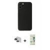 MARSİLYAN™- iPhone 11 Pro Max Kılıf Yadigar Yansıma Serisi - Siyah 20D Premium Cam Ekran Koruyucu + Pers Alüminyum Kamera Lens - SH