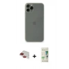MARSİLYAN™- iPhone 11 Pro Max Kılıf Yadigar Yansıma Serisi - Siyah 20D Premium Cam Ekran Koruyucu + Pers Alüminyum Kamera Lens - KI