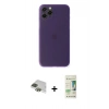 MARSİLYAN™- iPhone 11 Pro Max Kılıf Yadigar Yansıma Serisi - Siyah 20D Premium Cam Ekran Koruyucu + Pers Alüminyum Kamera Lens - YL