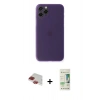 MARSİLYAN™- iPhone 11 Pro Max Kılıf Yadigar Yansıma Serisi - Siyah 20D Premium Cam Ekran Koruyucu + Pers Alüminyum Kamera Lens - KI