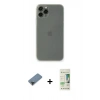 MARSİLYAN™- iPhone 11 Pro Max Kılıf Yadigar Yansıma Serisi - Siyah 20D Premium Cam Ekran Koruyucu + Siyah Metal Kamera Lens Koruma Cam