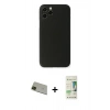 MARSİLYAN™- iPhone 11 Pro Max Kılıf Yadigar Yansıma Serisi - Siyah 20D Premium Cam Ekran Koruyucu + Rainbow Kamera Lens Koruma Cam - YL
