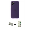 MARSİLYAN™- iPhone 11 Pro Max Kılıf Yadigar Yansıma Serisi - Siyah 20D Premium Cam Ekran Koruyucu + Rainbow Kamera Lens Koruma Cam - YL