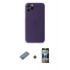 MARSİLYAN™- iPhone 11 Pro Max Kılıf Yadigar Yansıma Serisi - Siyah 34D Hayalet Izgaralı Cam + Metal Kamera Lens Koruma Cam - GS