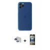 MARSİLYAN™- iPhone 11 Pro Max Kılıf Yadigar Yansıma Serisi - Siyah 34D Hayalet Izgaralı Cam + Pers Alüminyum Kamera Lens - LT