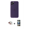 MARSİLYAN™- iPhone 11 Pro Max Kılıf Yadigar Yansıma Serisi - Siyah 34D Hayalet Izgaralı Cam + Pers Alüminyum Kamera Lens - KI