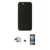 MARSİLYAN™- iPhone 11 Pro Max Kılıf Yadigar Yansıma Serisi - Siyah 34D Hayalet Izgaralı Cam + Pers Alüminyum Kamera Lens - LT