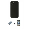 MARSİLYAN™- iPhone 11 Pro Max Kılıf Yadigar Yansıma Serisi - Siyah 34D Hayalet Izgaralı Cam + Shine Kamera Lens Koruma Cam - GI