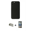 MARSİLYAN™- iPhone 11 Pro Max Kılıf Yadigar Yansıma Serisi - Siyah 34D Hayalet Izgaralı Cam + Rainbow Kamera Lens Koruma Cam - YL