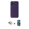 MARSİLYAN™- iPhone 11 Pro Max Kılıf Yadigar Yansıma Serisi - Siyah 34D Izgaralı Cam + Pers Alüminyum Kamera Lens - KI