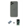 MARSİLYAN™- iPhone 11 Pro Max Kılıf Yadigar Yansıma Serisi - Siyah 360 Mat Full Body Arka Koruyucu + Metal Kamera Lens Koruma Cam - GD