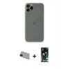 MARSİLYAN™- iPhone 11 Pro Max Kılıf Yadigar Yansıma Serisi - Siyah 360 Mat Full Body Arka Koruyucu + Rainbow Kamera Lens Koruma Cam - YL