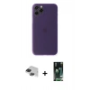 MARSİLYAN™- iPhone 11 Pro Max Kılıf Yadigar Yansıma Serisi - Siyah 360 Mat Full Body Arka Koruyucu + Pers Alüminyum Kamera Lens - SH