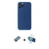 MARSİLYAN™- iPhone 11 Pro Max Kılıf Yadigar Yansıma Serisi - Siyah 3D Antistatik Cam Ekran Koruyucu + Metal Kamera Lens Koruma Cam - MI