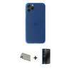 MARSİLYAN™- iPhone 11 Pro Max Kılıf Yadigar Yansıma Serisi - Siyah 3D Antistatik Hayalet Cam Ekran Koruyucu + Gold Rainbow Kamera Lens Koruma Cam