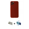 MARSİLYAN™- iPhone 11 Pro Max Kılıf Yadigar Yansıma Serisi - Siyah 3D Antistatik Seramik Nano Ekran Koruyucu + Gold Rainbow Kamera Lens Koruma Cam