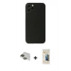 MARSİLYAN™- iPhone 11 Pro Max Kılıf Yadigar Yansıma Serisi - Siyah 6D Mat Seramik Hayalet Nano Ekran Koruyucu + Pers Alüminyum Kamera Lens - YL