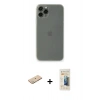 MARSİLYAN™- iPhone 11 Pro Max Kılıf Yadigar Yansıma Serisi - Siyah 6D Mat Seramik Hayalet Nano Ekran Koruyucu + Renkli Kamera Lens Koruma Cam - YL