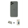 MARSİLYAN™- iPhone 11 Pro Max Kılıf Yadigar Yansıma Serisi - Siyah 6D Mat Seramik Hayalet Nano Ekran Koruyucu + Gold Rainbow Kamera Lens Koruma Cam