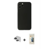 MARSİLYAN™- iPhone 11 Pro Max Kılıf Yadigar Yansıma Serisi - Siyah 6D Mat Seramik Hayalet Nano Ekran Koruyucu + Pers Alüminyum Kamera Lens - SH