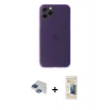 MARSİLYAN™- iPhone 11 Pro Max Kılıf Yadigar Yansıma Serisi - Siyah 6D Mat Seramik Hayalet Nano Ekran Koruyucu + Pers Alüminyum Kamera Lens - LT