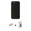 MARSİLYAN™- iPhone 11 Pro Max Kılıf Yadigar Yansıma Serisi - Siyah 6D Mat Seramik Hayalet Nano Ekran Koruyucu + Pembe Renkli Kamera Lens Koruma Cam