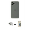 MARSİLYAN™- iPhone 11 Pro Max Kılıf Yadigar Yansıma Serisi - Siyah 6D Mat Seramik Hayalet Nano Ekran Koruyucu + Pers Alüminyum Kamera Lens - YL